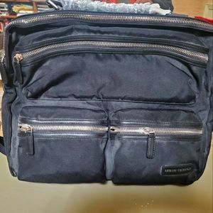 Armani Exchange Black Briefcase Attache Brand New